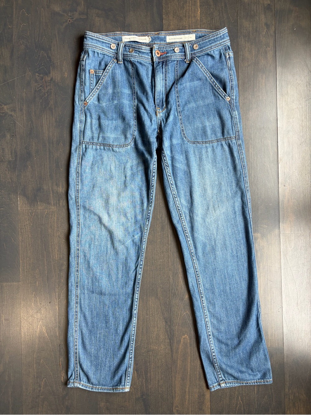Pilcro and The Letterpress Anthropologie  Slim Boyfriend Jeans Size 28